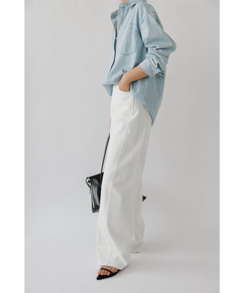 Washing Denim Shirt_Light Blue | Na.e