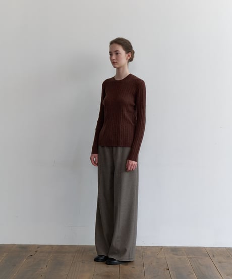 Sheer Back Slit Knit