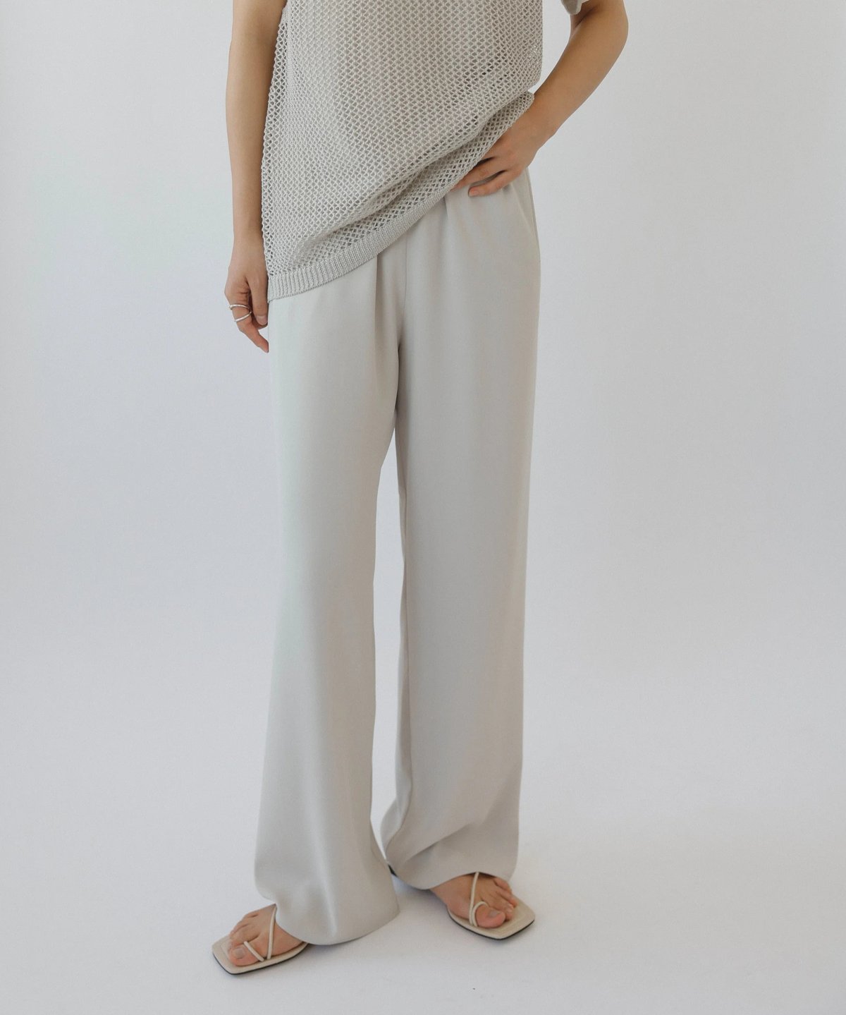 Smooth Pants_Ivorygray | Na.e