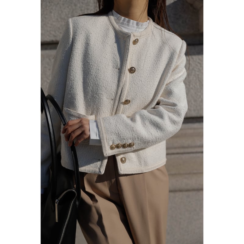 The Tweed Jacket_Ivory | Na.e