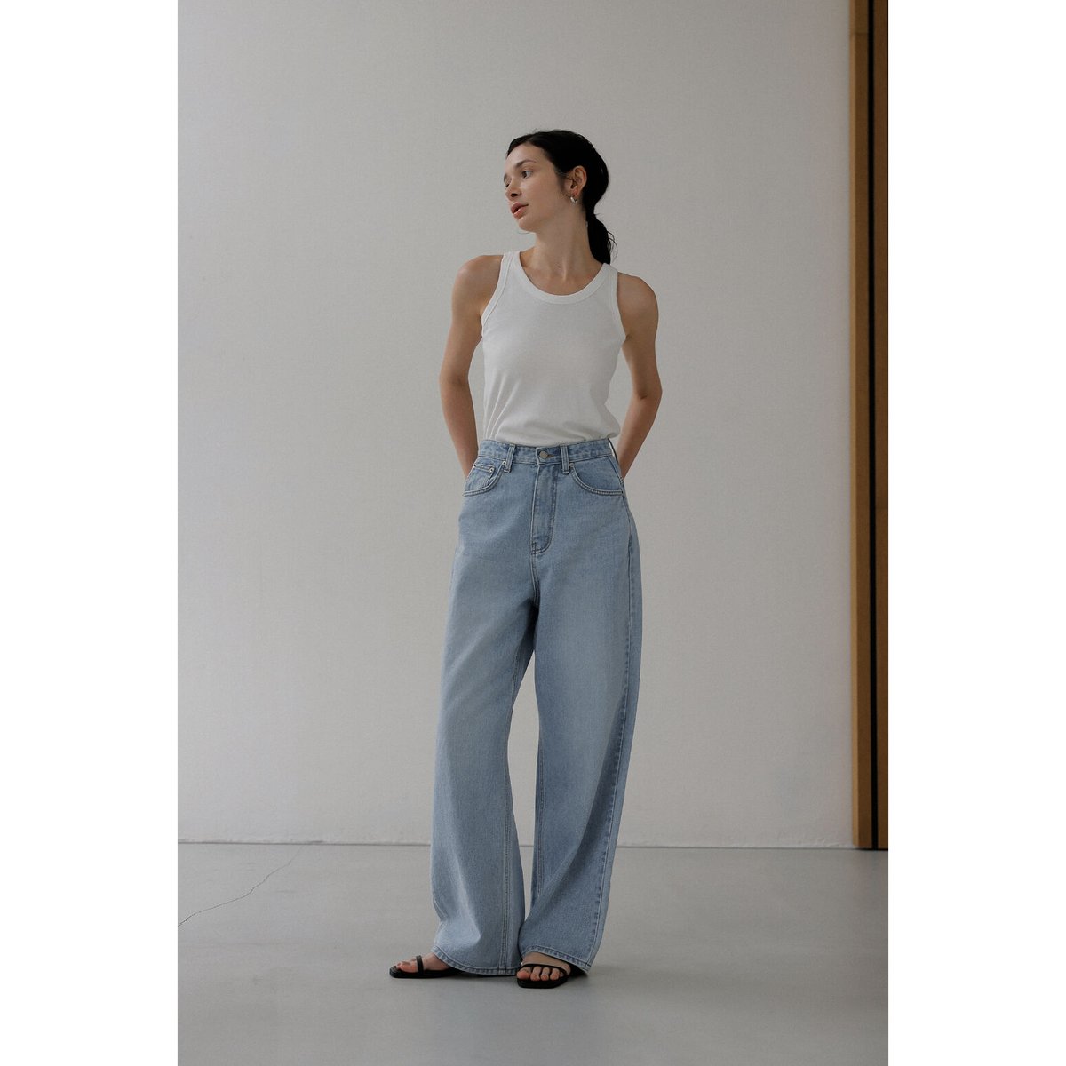 Wide Loose Jeans_Light Blue | Na.e