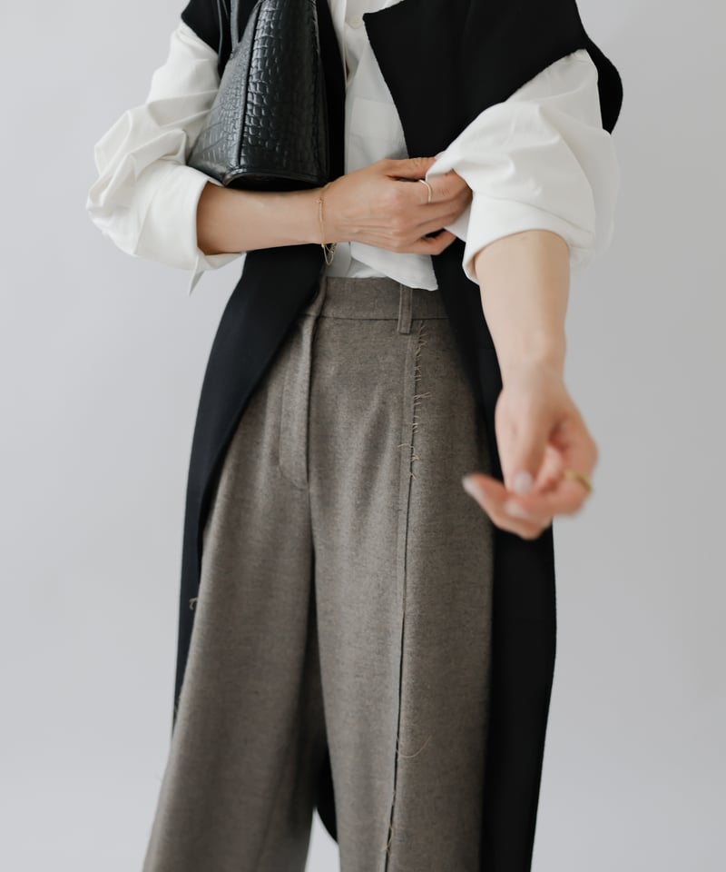 新品【Na.e 】即完売品 Handmade Wool Gilet ブラック Handmade Wool Gilet_black | Na.e