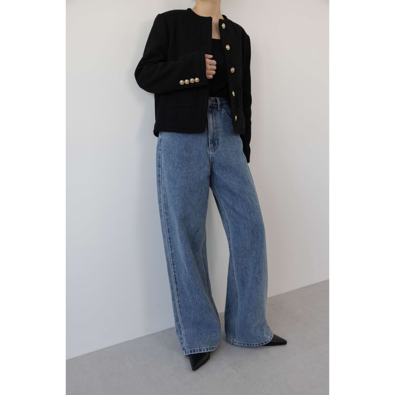 Wide Loose Jeans _Deep Blue | Na.e