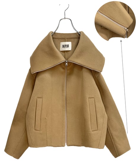 Cashmere-blend wool short blouson