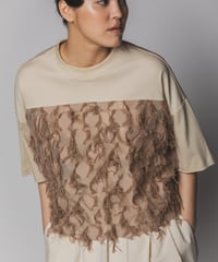 Fringed Jacquard Transition T made in Italy