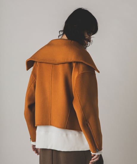 Cashmere-blend wool short blouson