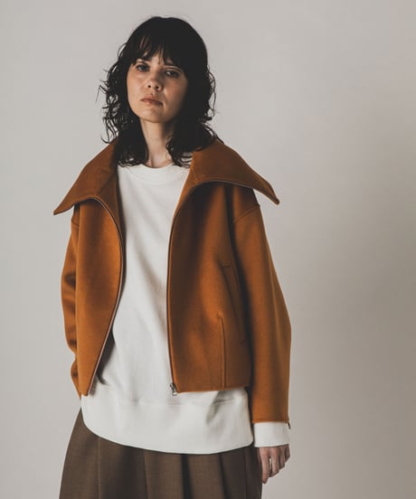 Cashmere-blend wool short blouson