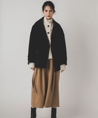 Cashmere-blend wool middle coat