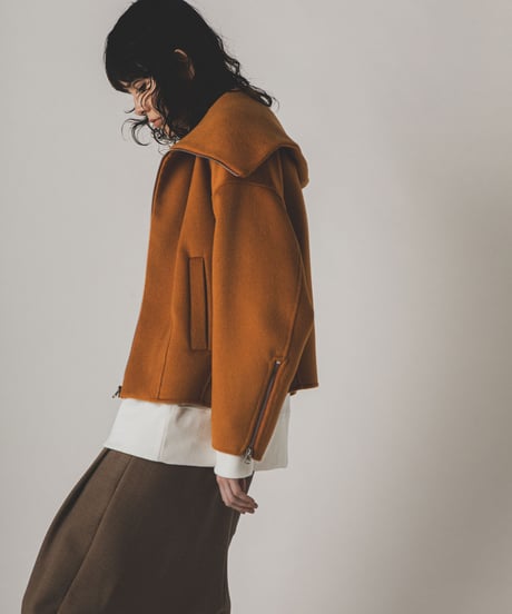 Cashmere-blend wool short blouson