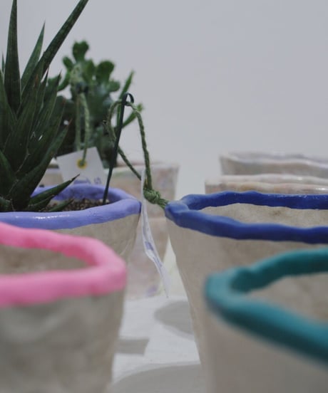 handmade original pot［piping_pink］