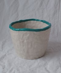 handmade original pot ［piping_green］