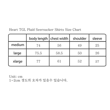 "LABROS" Heart TGL Plaid Seersucker Shirt (Blue)