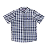 "LABROS" Heart TGL Plaid Seersucker Shirt (Blue)