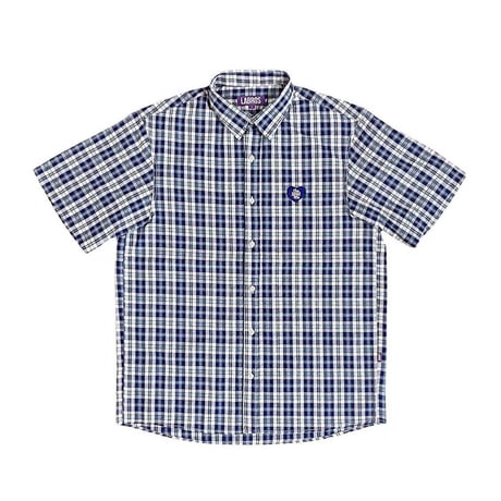 "LABROS" Heart TGL Plaid Seersucker Shirt (Blue)