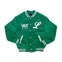 "LABROS" Heart TGL Quilted Stadium Jacket (Green)