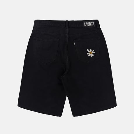 "LABROS" Daisy Baggy Shorts (Black)