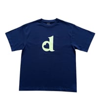 "DON LOVE" d Logo Heart Chikkou Tee(Navy)