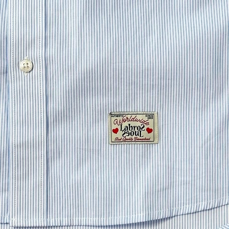 "LABROS" Basic Striped Shirts (Blue Striped)