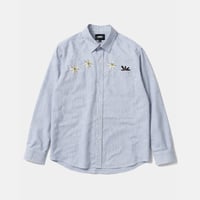 "LABROS" 4Daisy Oxford Shirts (Blue Stripe)