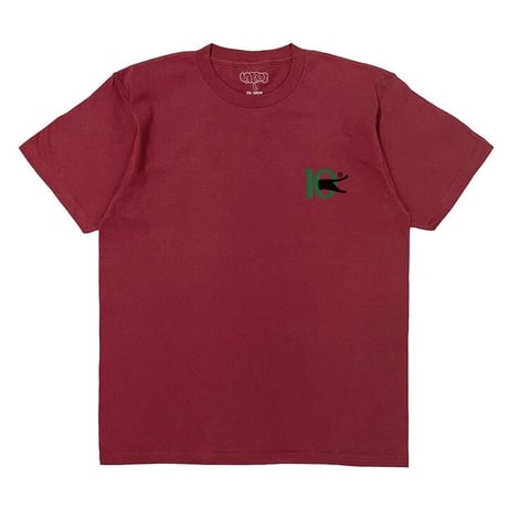 "LABROS" 10th Anniv Black Cat Tee (Burgundy)
