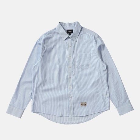 "LABROS" Basic Striped Shirts (Blue Striped)