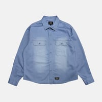 "LABROS" Washed Work Shirts (Blue)