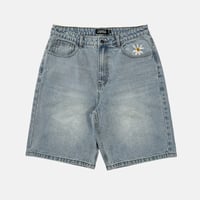 "LABROS" Daisy Baggy Shorts (Light Blue)