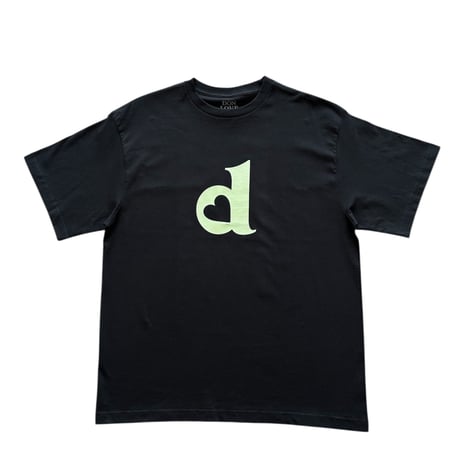 "DON LOVE" d Logo Heart Chikkou Tee(Charcoal)