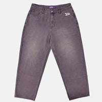 LABROS" Smart Daisy Cat Brush Baggy Jeans (Bla LABROS" Smart Daisy Cat Brush Baggy Jeans (Bla