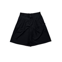 "DON LOVE" Nylon Pleated Shorts (Black)
