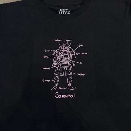 "DON LOVE" Samurai Tee (Vintage Black/Pink)