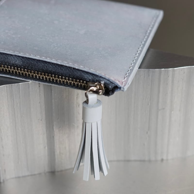 L zip wallet / Dust White/ 01 | yojiomi shoes&