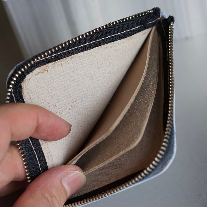 L zip wallet / Dust White/ 01 | yojiomi shoes&