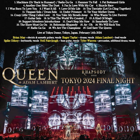 QUEEN + ADAM LAMBERT 「TOKYO 2024 FINAL NIGHT」Blu-ray+DVD