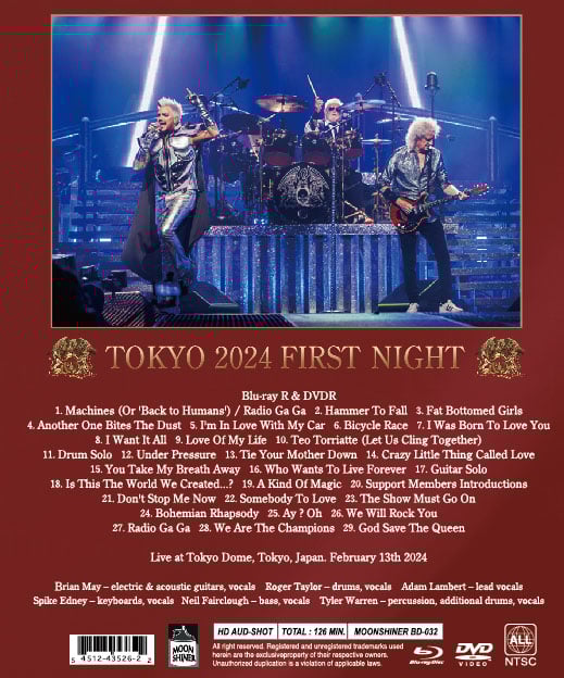 QUEEN + ADAM LAMBERT 「TOKYO 2024 1ST NIGHT」Blu- QUEEN + ADAM LAMBERT 「TOKYO 2024 1ST NIGHT」Blu-