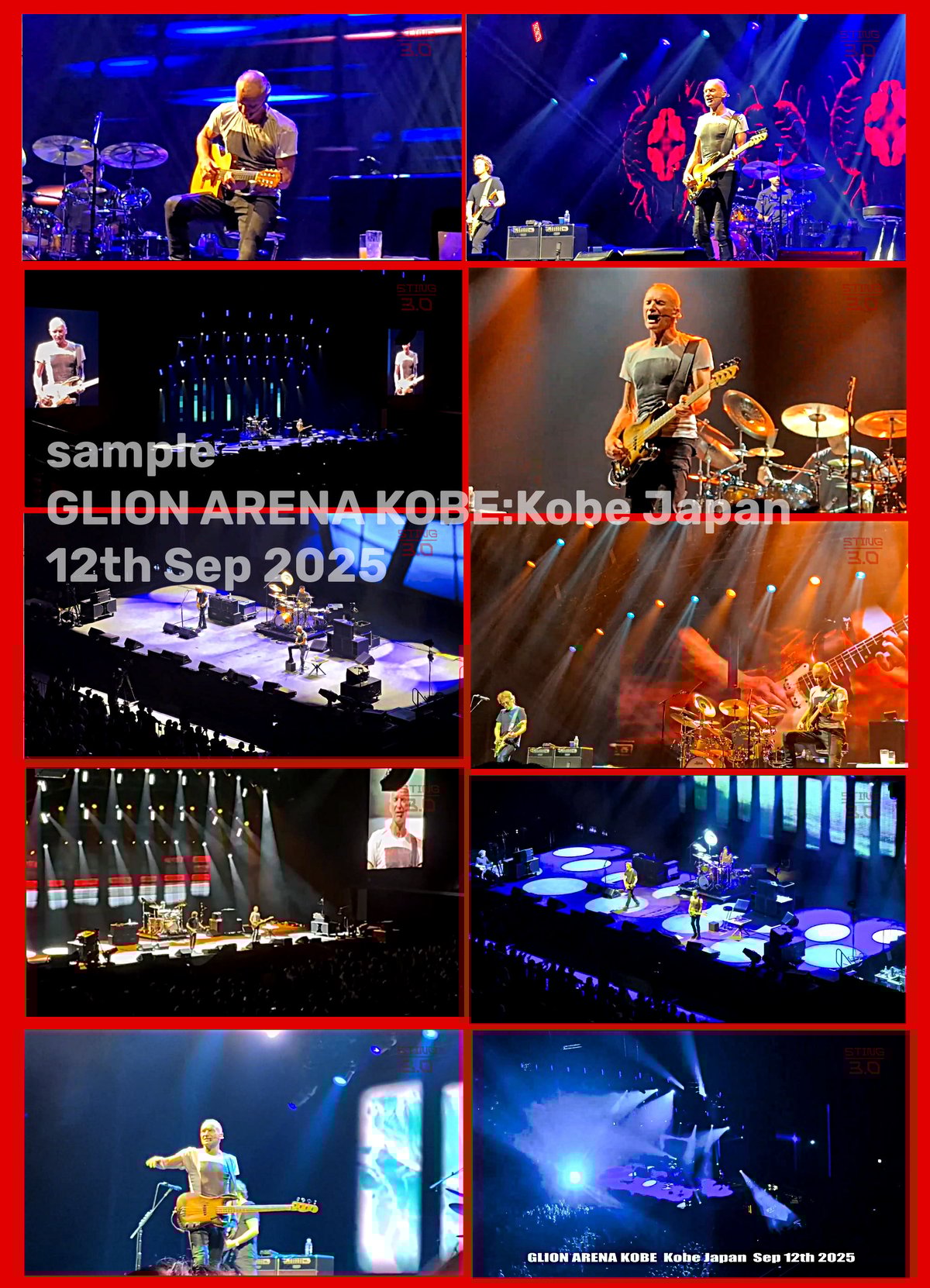 スティング2025年日本公演初日9月12日神戸 3Cam Aud multi shot Blu