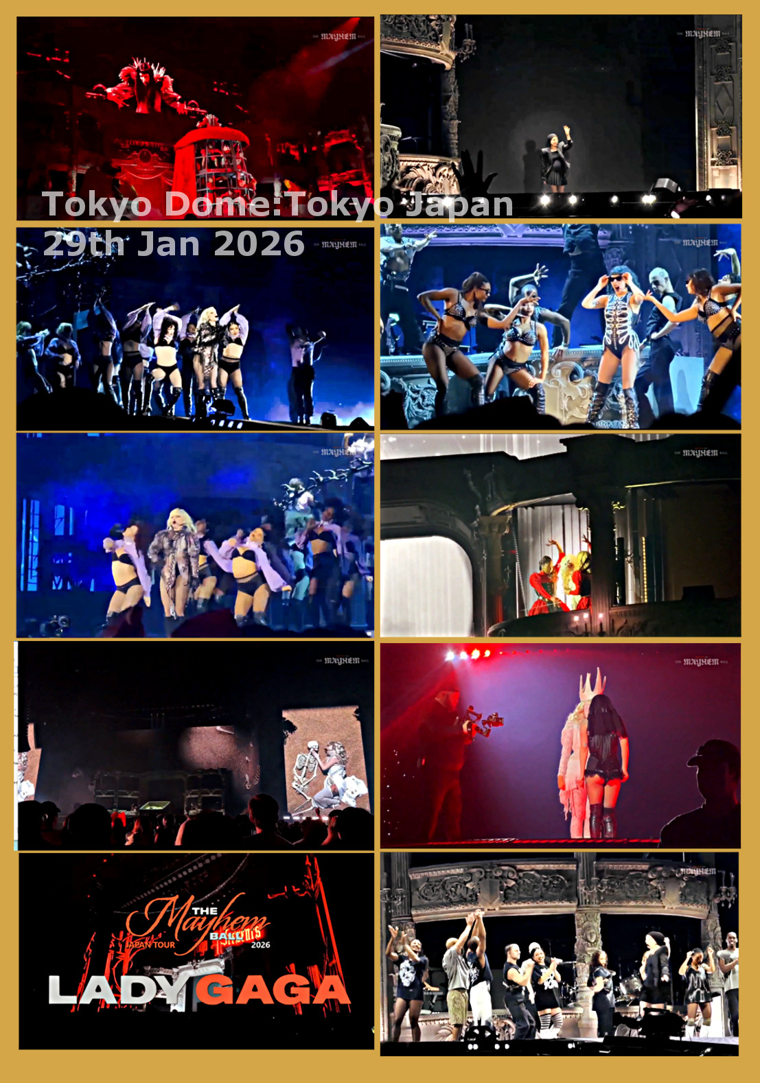 Lady GaGa -2026年日本公演1月29日東京ドーム 3Cam multi Audsh