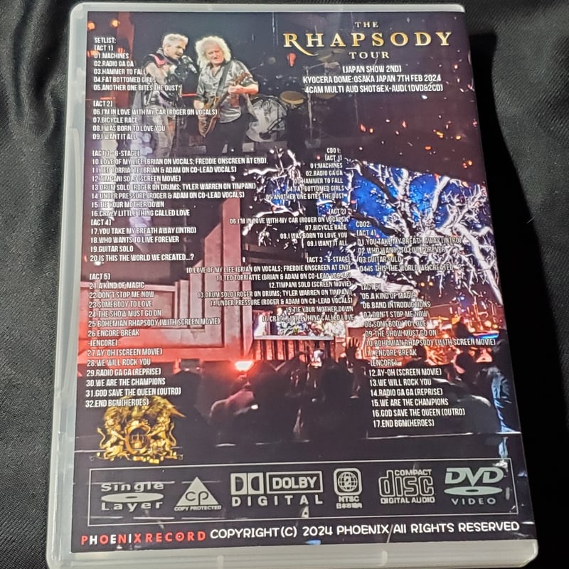 QUEEN + ADAM LAMBERT 「OSAKA 2024」DVD+CD | liveb