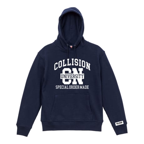 COLLISION CN12.7オンス ヘヴィーウェイトスウェットパーカーカレッジ