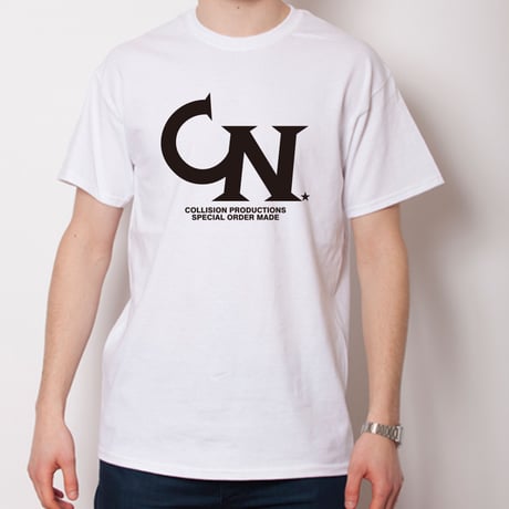 COLLISION MAIN LOGO T-shirt  少年と少女と女子用