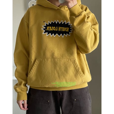 GIZAGIZA YOUTHLOSER MUSTARD HOODIE