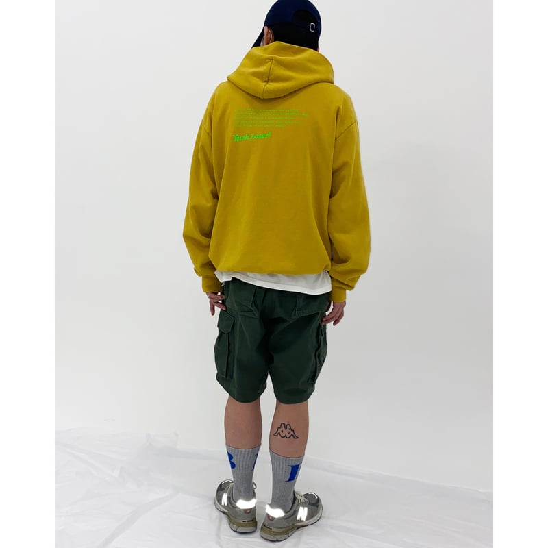 KUZIRA パーカー 黄色 hoodie KEBOZ（ケボズ）の「BB SMALL WAPPEN SWEAT FULL ZIP HOODIE