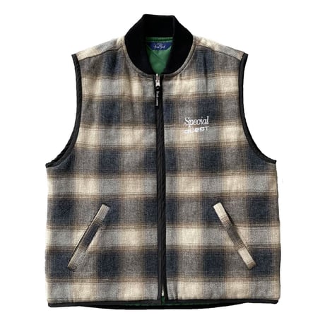SPECIAL LOSER REVERSIBLE QUILTING VEST GREEN