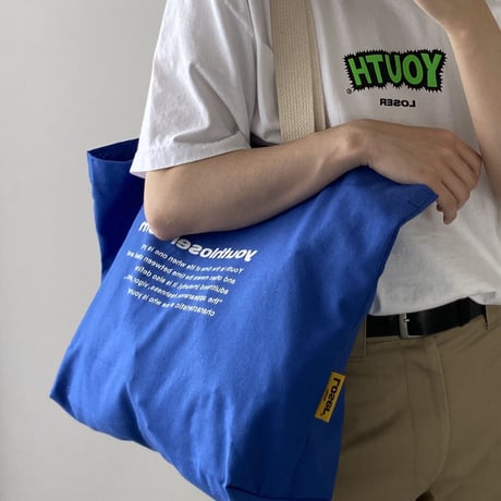 1997 BOXLOGO AND YOUTHLOSER.COM BLUE TOTE BAG