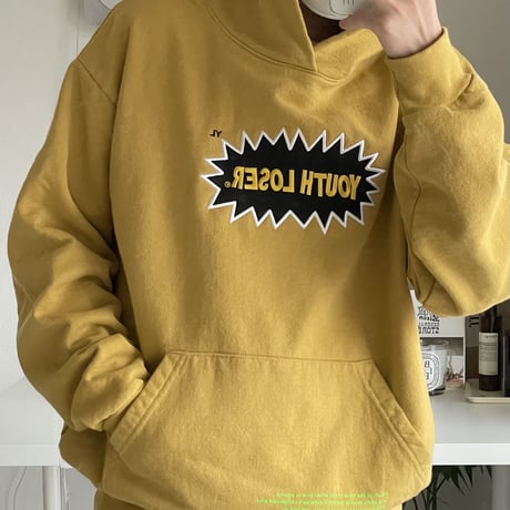 GIZAGIZA YOUTHLOSER MUSTARD HOODIE
