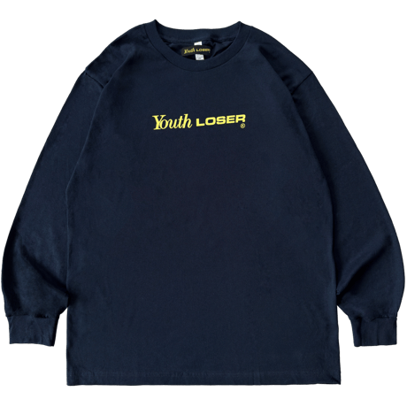 LOGO LONG T-SHIRT NAVY PATINA YELLOW