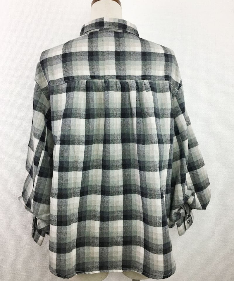 チェックボリューム袖シャツ(RE033010-60) | W/R.com