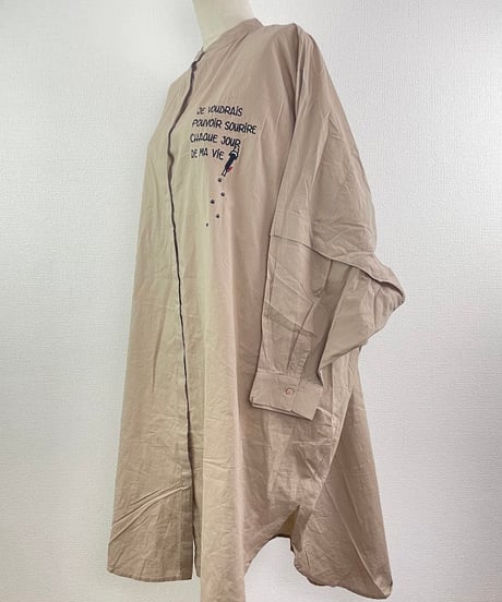 オーバーサイズワンピースブラウス(RE014014-40）