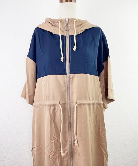 【SAMPLE】フーディーロングZIPワンピース（SA081）