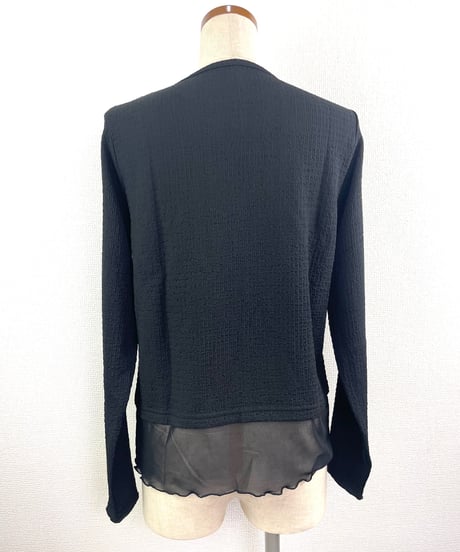 シャーリング裾シアーロンTEE（RF102015-09）